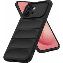 Nezih Case Honor 600 Uyumlu Esnek Silikon Kapak Kılıf Arka Yüzey Tasarımı ile Siyah Renkli Koruma