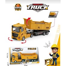 Aksoy Toys Oyuncak Iş Makinesi Sürtmeli Damperli Kamyon 25 cm