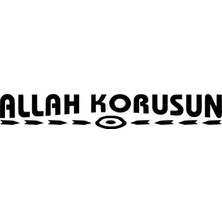 UAStudio Allah Korusun Sticker Oto Motor Laptop Duvar Folyo Sticker 20X4 cm