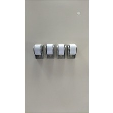 Emes Servis Tekeri Sabit Beyaz 40 mm  (4 Adet)