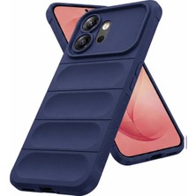 Nezih Case Honor 600 Uyumlu Lacivert Esnek Silikon Kapak Kılıf Arka Yüzey Tasarımı ile Koruma