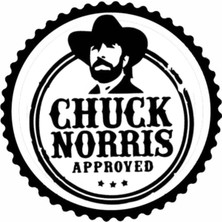 UAStudio Chuck Norris Onayladı Tasarım Sticker 10 x 10 cm