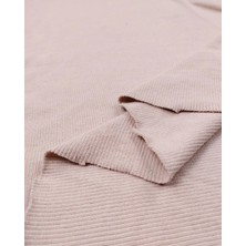 Kumaş Parça Bej Kahve Köpüğü Kaşkorse Ribana Kumaş Esnek Yumuşak Bodylik & Bluzluk En: 120CM