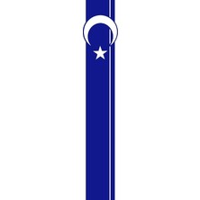 UAStudio Ay Yıldız Oto Kaput Şerit Sticker Lacivert 120 x 20 cm
