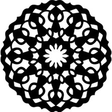 UAStudio Çiçek Deseni (Oto-Motor-Laptop-Duvar-Dekor) (Tip 10) 30 x 30 cm
