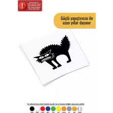 UAStudio Irkilmiş Kedi Sticker Oto Motor Laptop Duvar Folyo Sticker 15X15 cm