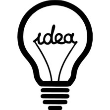 UAStudio Idea Ampulü Sticker Oto Motor Laptop Duvar Folyo Sticker 25X37 cm