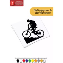 UAStudio Dağa Tırmanan Bisikletçi - Araç, Oto, Laptop, Duvar Uyumlu Sticker 30*33 cm