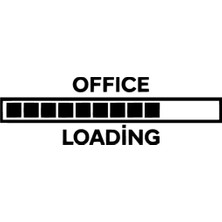 UAStudio Office Loading Sticker Oto Motor Laptop Duvar Folyo Sticker 10X3 cm