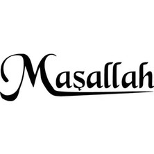 UAStudio Maşallah Sticker (Oto-Motor-Laptop-Duvar-Dekor) 30 x 9 cm
