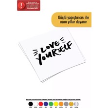 UAStudio Love Yourself Sticker Oto Motor Laptop Duvar Folyo Sticker 25 x 15 cm