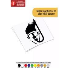 UAStudio Şnorkelli Dalgıç Sticker Oto Motor Laptop Duvar Folyo Sticker 25 x 40 cm