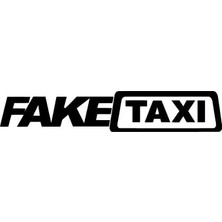 UAStudio Fake Taxi Sticker (Oto-Motor-Laptop-Duvar-Dekor) 10 x 2 cm