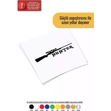 UAStudio Hunter Tüfeği Sticker Oto Motor Laptop Duvar Folyo Sticker 10 x 3 cm