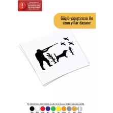 UAStudio Kuş Avlayan Avcı Sticker Oto Motor Laptop Duvar Folyo Sticker 30X24 cm