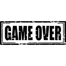 UAStudio Game Over Sticker Oto Motor Laptop Duvar Folyo Sticker 40X16 cm