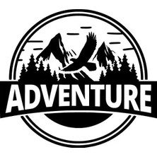 UAStudio BYR002 Adventure Sticker Oto Motor Laptop Duvar Folyo Sticker 40X36 cm [efsngrck]