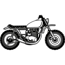 UAStudio Klasik Motosikletler Oto Motor Laptop Duvar Folyo Sticker (Tip 12) 40X20 cm