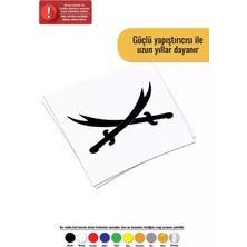 UAStudio Zülfikar Kılıçları Sticker Oto Motor Laptop Duvar Folyo Sticker 50 x 35 cm