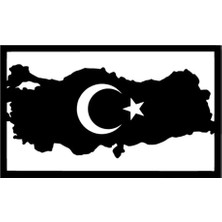 UAStudio Türkiye Haritası - Araç, Oto, Laptop, Duvar Uyumlu Sticker 70*42 cm