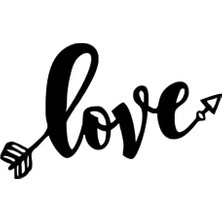 UAStudio Kalın Love Oku Sticker Oto Motor Laptop Duvar Folyo Sticker 80 x 48 cm