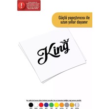 UAStudio King Tac - Araç, Oto, Laptop, Duvar Uyumlu Sticker 10*6 cm