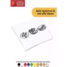 UAStudio 3lü Doğa Seti Sticker Oto Motor Laptop Duvar Folyo Sticker 25 x 7 cm