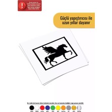 UAStudio Unicorn Çerçeve Sticker Oto Motor Laptop Duvar Folyo Sticker 25 x 25 cm