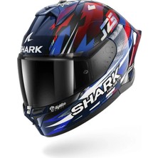 Shark Skwal Cup  Zarco Gp Kapalı Kask Siyah Vizörlü (Artı Şeffaf Vizör)