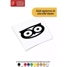 UAStudio Baykuş Kafası - Araç, Oto, Laptop, Duvar Uyumlu Sticker 50*35 cm