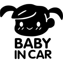 UAStudio Baby In Car Sticker Oto Motor Laptop Duvar Folyo Sticker 30X27 cm