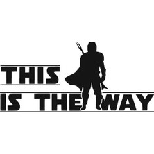 UAStudio Star Wars This Is The Way Sticker Oto Motor Laptop Duvar Folyo Sticker 40X20 cm