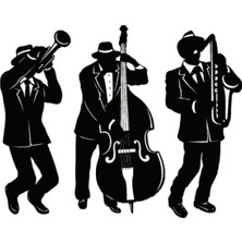 UAStudio Caz Müzik Temalı Oto Motor Laptop Duvar Folyo Sticker (Tip 3) 30X24 cm
