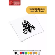 UAStudio Tribal Şeytan Sticker Oto Motor Laptop Duvar Folyo Sticker 50 x 60 cm