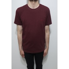 Santa Fistan Store Erkek Düz Spor Kesim Rahat Kalıp Bisiklet Yaka Basic T-Shirt