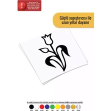 UAStudio Lale Çiçeği Sticker Oto Motor Laptop Duvar Folyo Sticker 25 x 42 cm