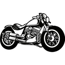 UAStudio Klasik Motosikletler Oto Motor Laptop Duvar Folyo Sticker (Tip 8) 40X24 cm