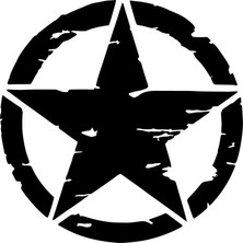 UAStudio Army Star Sticker Oto Motor Laptop Duvar Folyo Sticker 30X30 cm