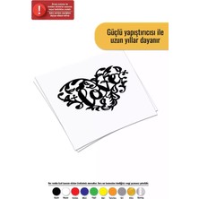 UAStudio Yapraklı Love Sticker Oto Motor Laptop Duvar Folyo Sticker 15 x 12 cm