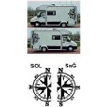 UAStudio Pusula Oto Sticker 2 Adet Sağ-Sol 50*30 cm