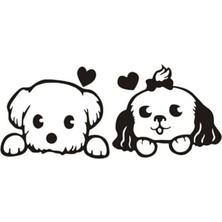 UAStudio Köpek Oto Motor Laptop Duvar Folyo Sticker 25 x 10 cm