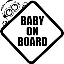 UAStudio Baby On Board Minions Sticker (Oto-Motor-Laptop-Duvar-Dekor) 20 x 20 cm
