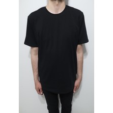 Santa Fistan Store Erkek Düz Spor Kesim Rahat Kalıp Bisiklet Yaka Basic T-Shirt
