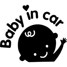 UAStudio Baby In Car Erkek Sticker Oto Motor Laptop Duvar Folyo Sticker 10X8 cm