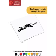 UAStudio Elbet Bir Gün Sticker Oto Motor Laptop Duvar Folyo Sticker 60 x 18 cm