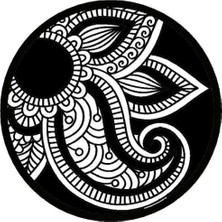 UAStudio Çiçek Deseni (Oto-Motor-Laptop-Duvar-Dekor) (Tip 4) 10 x 10 cm