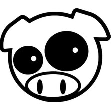 UAStudio Rally Pig Sticker Oto Motor Laptop Duvar Folyo Sticker 20X16 cm