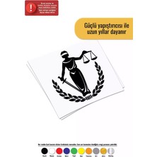 UAStudio Adalet Sembolü Sticker Oto Motor Laptop Duvar Folyo Sticker 40 x 40 cm
