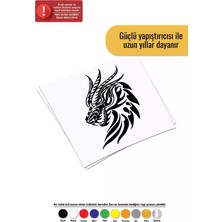 UAStudio Ejderha Kafası - Araç, Oto, Laptop, Duvar Uyumlu Sticker 25*35 cm