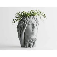 Organic David Dekoratif Saksı - David Heykeli Modern Bitki Saksısı 17 cm